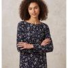 Naiset People Tree Yovaatteet | Naisten Stars Pitkahihainen Pyjamapaita - 100% Luomusertifioitua Puuvillaa Navy