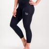 Naiset Népra Fitness & Kuntosali | Naisten Terra Cropped Tights 2 - Kierratettya Polyamidia Black