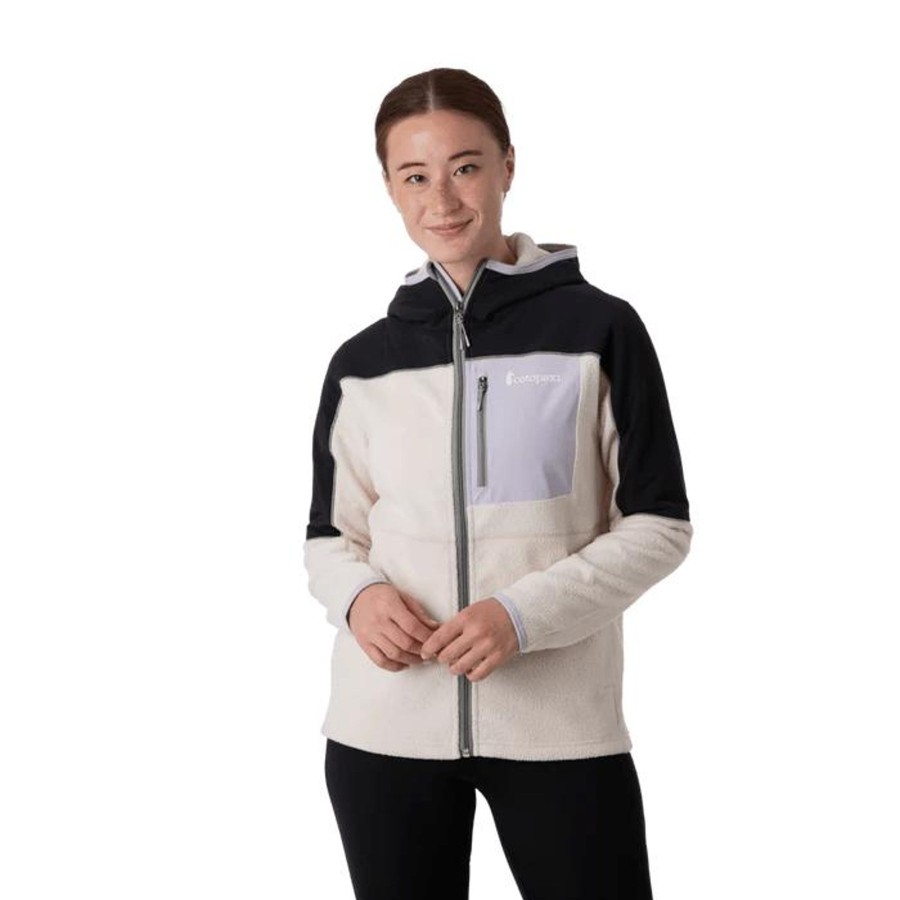 Naiset Cotopaxi Fleece-Paidat | Naisten Abrazo Hupullinen Full-Zip Fleecetakki - Kierratettya Polyesteria Black & Cream